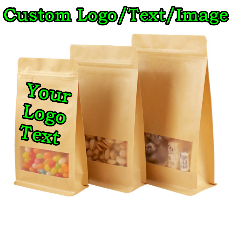 Food Snacks Logos - 50 Unidades de Sacos Ziplock de