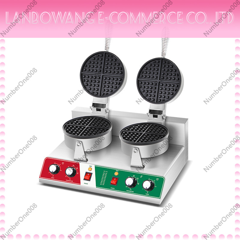 Street Food Snacks - Máquina de Waffles Rotativa Antiaderente, Chapa