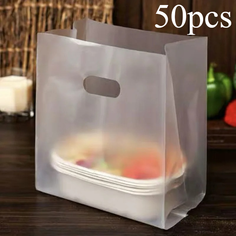 Food Or Snacks - 50 Sacolas Transparentes com Alças -