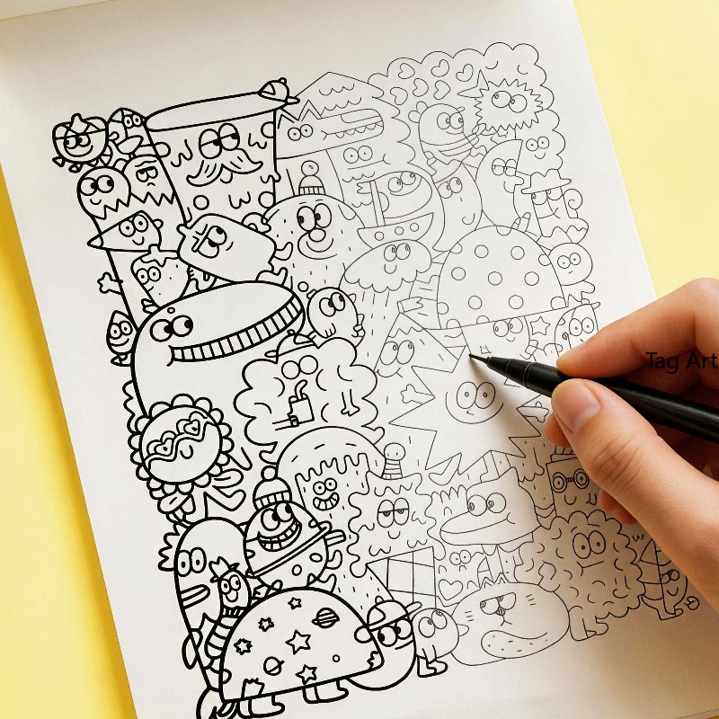 Food And Snacks Coloring Book Bold And Easy - Livro de desenhos para alívio da