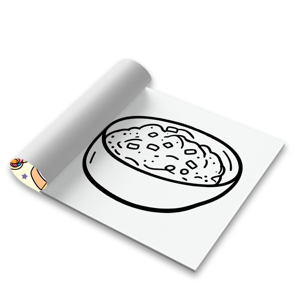 Food And Snacks Coloring Book Bold And Easy - Livro de Desenho Antiestresse Fofo e
