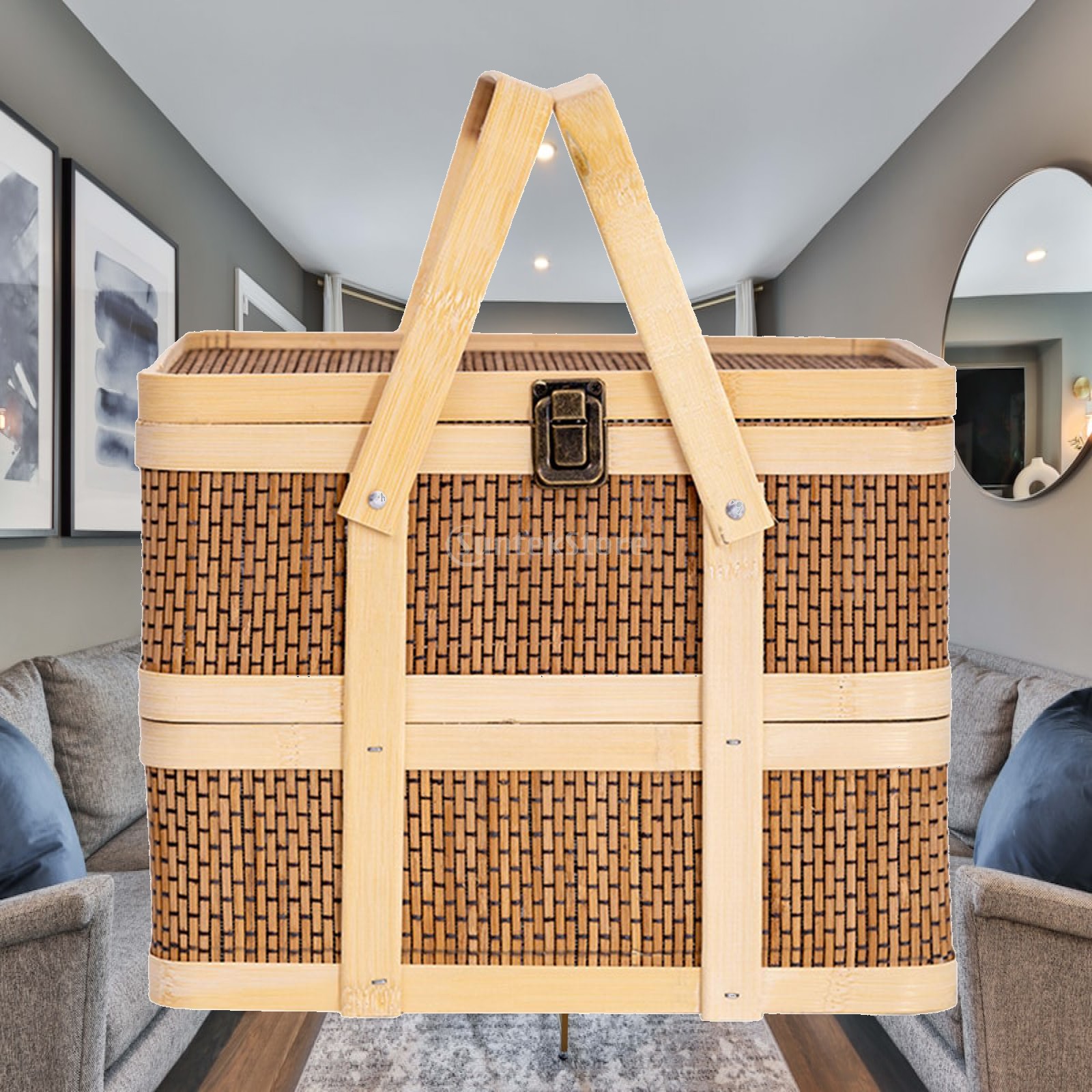 Food Snacks Hamper - Cesta de Piquenique Trançada, Cesta para