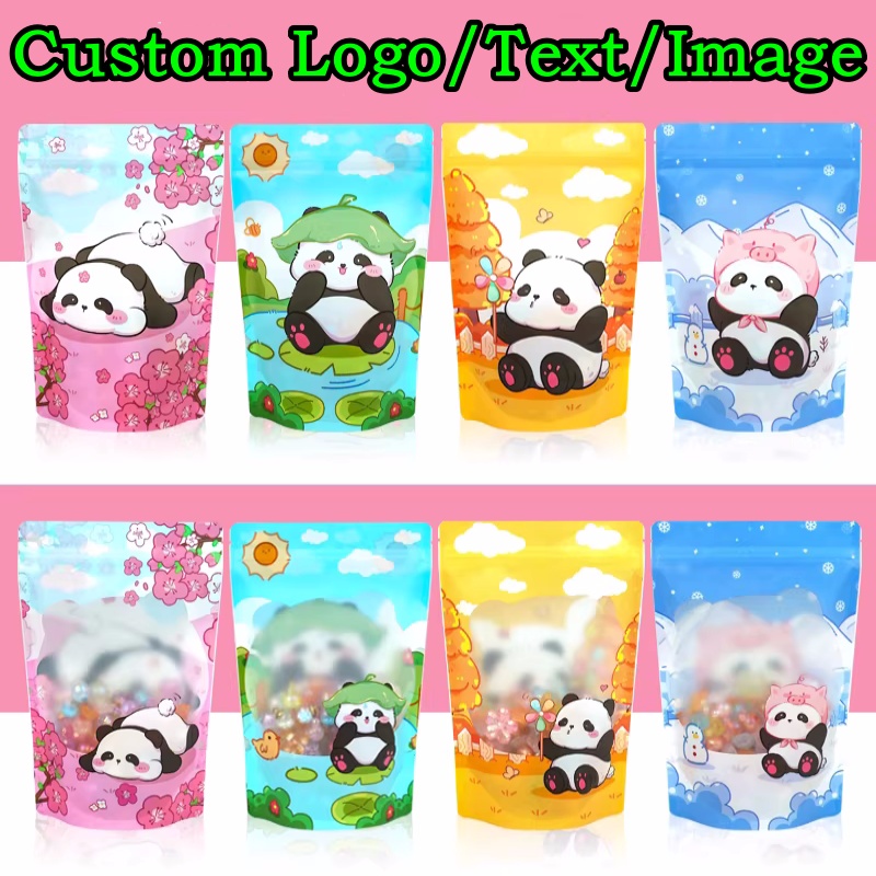 Food Snacks Logos - 100 PEÇAS Sacos de Armazenamento com