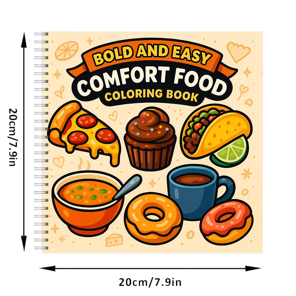 Livro de Colorir Confortável p - Food And Snacks Coloring Book Bold And Easy avaliação e preço